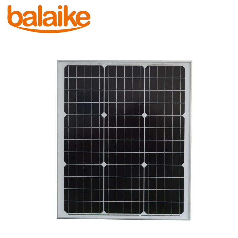 50W solar panel 18V solar system for household energy storage lighting DIY solar panel for power supply: Default Title