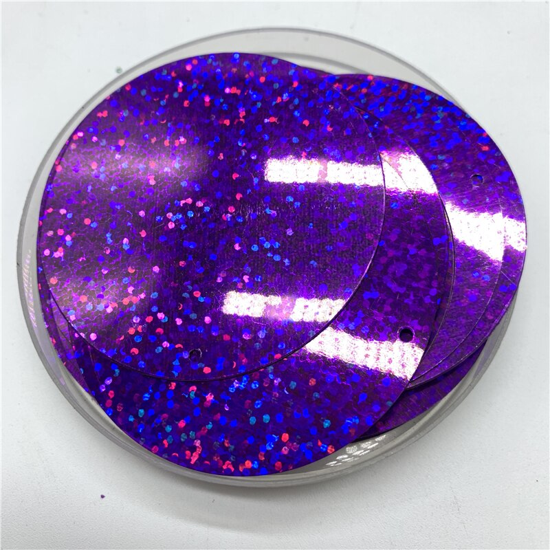 50 stuks 50mm PVC Platte Ronde losse Pailletten met 1 kant gat Pailetten naaien Wedding Craft Accessoires DIY Hanger sequinTrim: 15