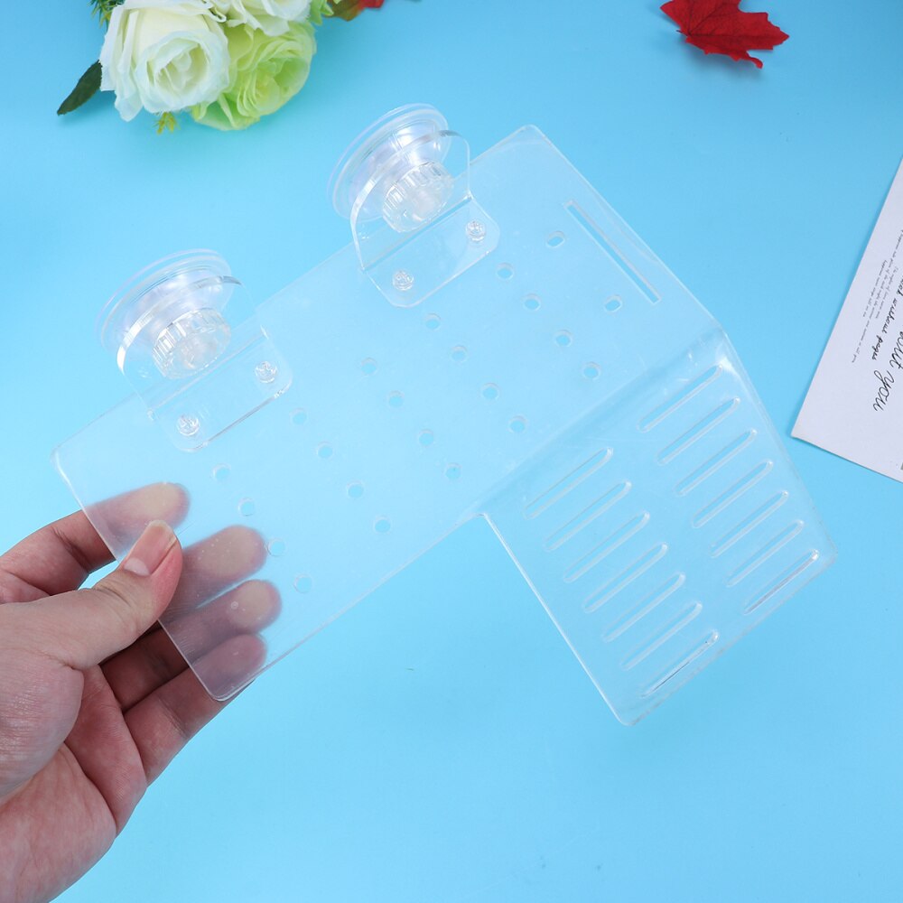 Turtle Dock Basking Platform Floating Turtle Pier with 2 Suction Cups (White) - Size