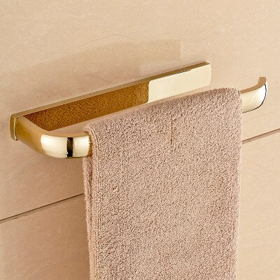 Bathroom Towel Ring Antique Brass/Chrome/Gold/Black Oil Brushed/Rose Gold Towel Holder Wall Mount Square Copper Bath Towel Rack: gold