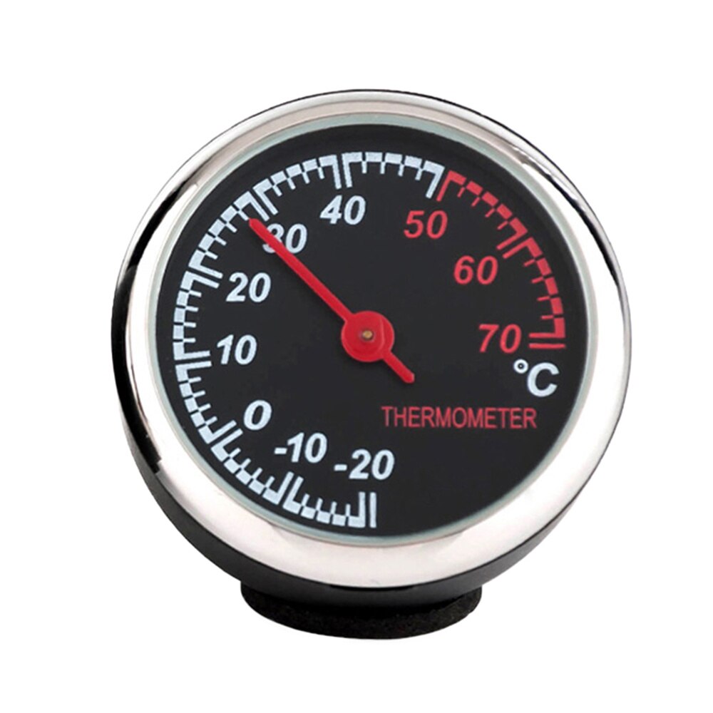 Elektronische autoklok, lichtgevende mechanische klok, thermometer, hygrometer, stalen kernwijzer voor auto (thermometer)