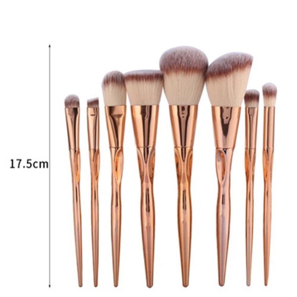 Juego de brochas de maquillaje de Metal GUJHUI Pro 8 Uds. Juego de brochas de maquillaje para maquillaje de maquillaje