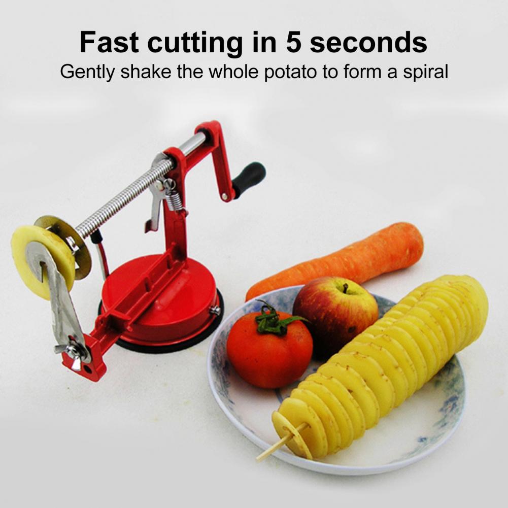 Potato Slicer Red Manual Potato Slicer Sturdy Stable Efficient Portable Potato Cutter