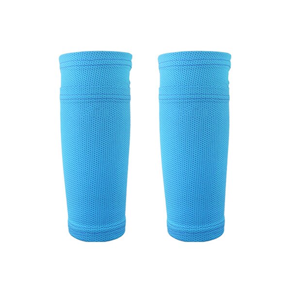 1 Pair Sport Football Soccer Lower Leg Warmers Protection Sleeve Cover Legwarmers Children Anti-sweat Breathable Legging: Blue / L