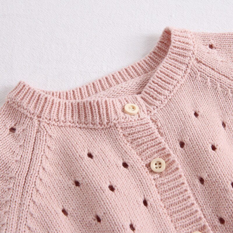 Sød baby sweater til piger hule baby pige tøj forår efterår sommer baby cardigan bomuld spædbarn frakke toddler sweatere