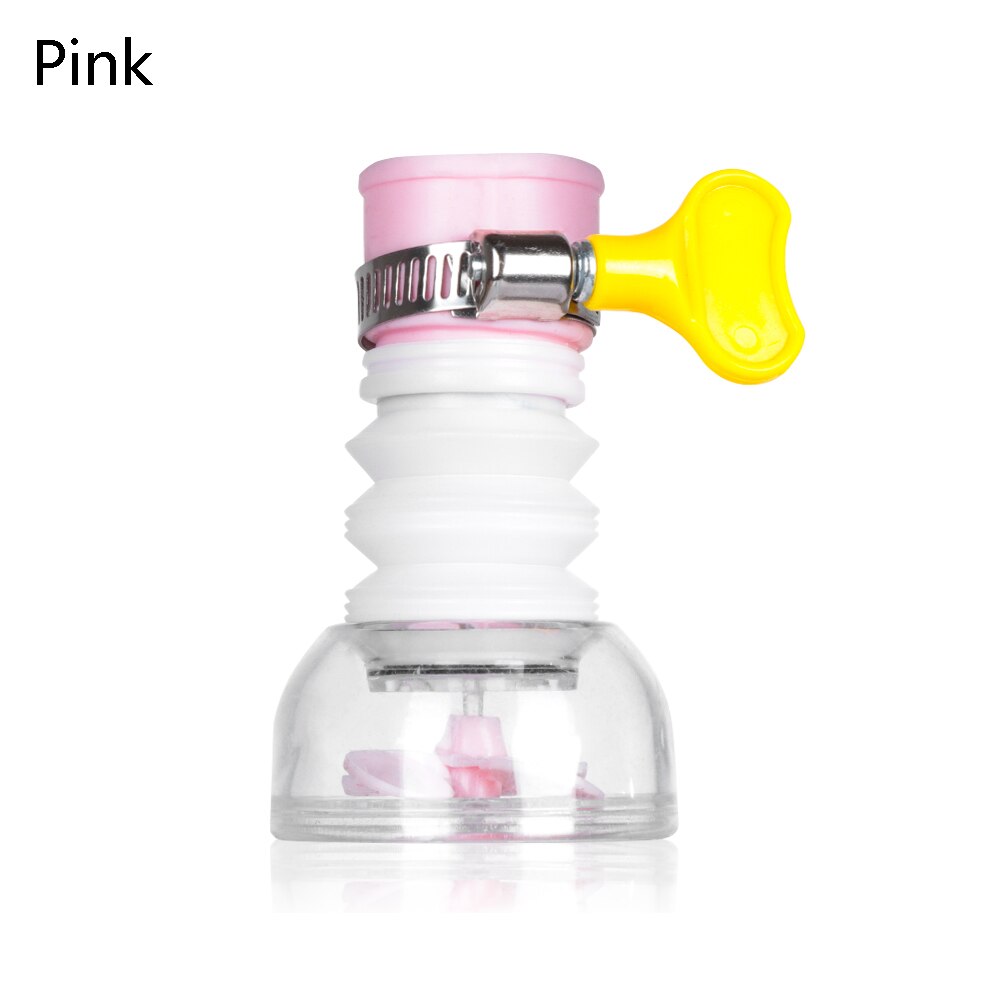 Grifo ajustable aireador difusor ahorro de agua grifo Ae para cocina boquilla filtro para grifo adaptador de agua burbujeador ducha difusor: Pink