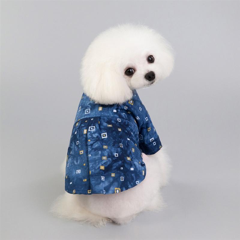 Hondenshirt met korte mouwen in engelse stijl met ruitenpatroon, huisdierbenodigdheden voor honden, brits vierkant shirt met korte mouwen