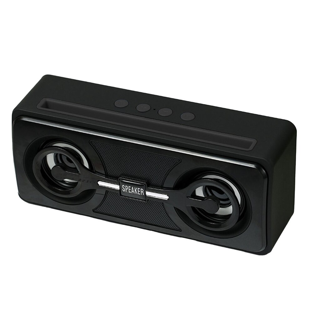 T28 bluetooth-lautsprecher 5.0 kabelloser super-bass-subwoofer, stereo-soundbox, handyhalterung, lautsprecher, unterstützt tf-karten: Schwarz