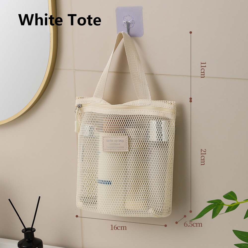 Mesh Clear Makeup Storage Small Bag Pillow Lipsticks Cosmetic Washbag Pouch Large Capacity Mini Women Organizer Bag Clutch Bag: SKY BLUE
