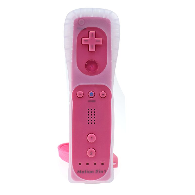 Nunchuk 2 en 1 con Motion Plus para Nintendo Wii, mando a distancia: peach Remote