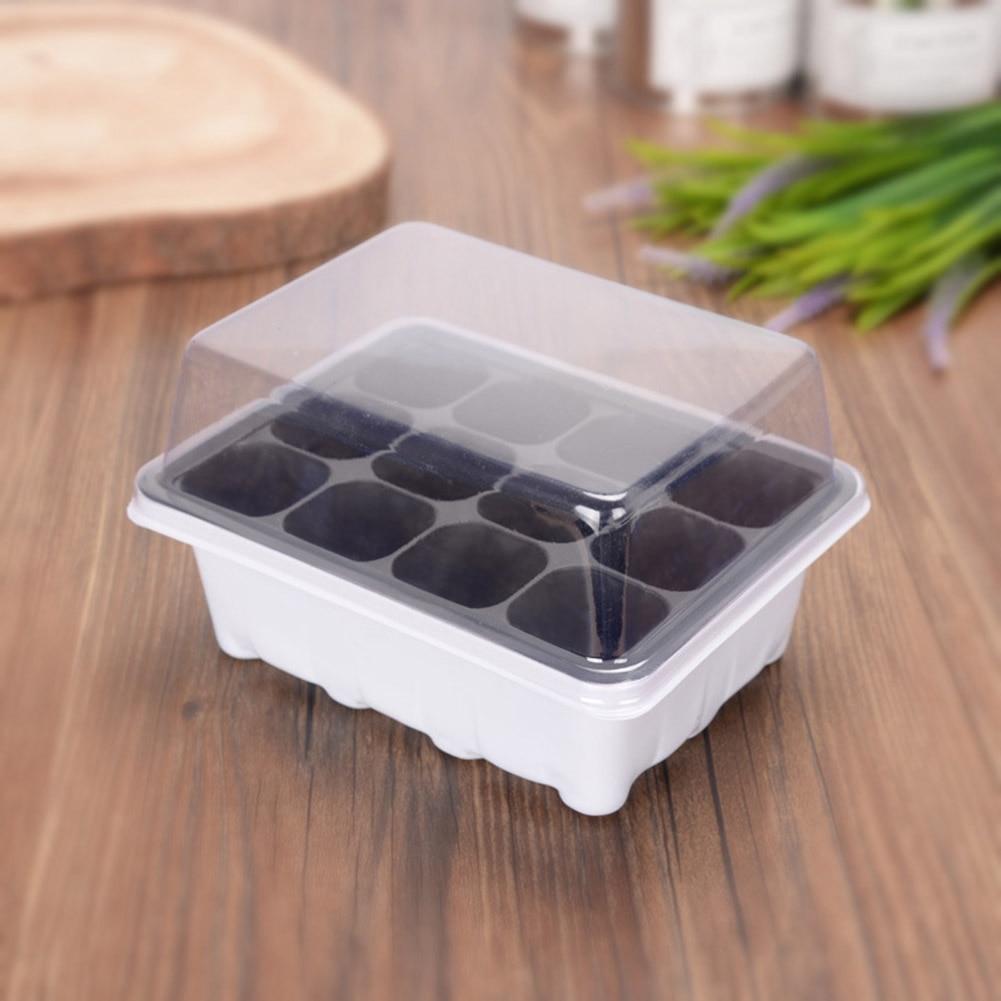 12 Cells Hole Seeds Nursery Pots Grow Box Seeding Box Holder Cloning Insert Propagation Nursery Pots Planter Box