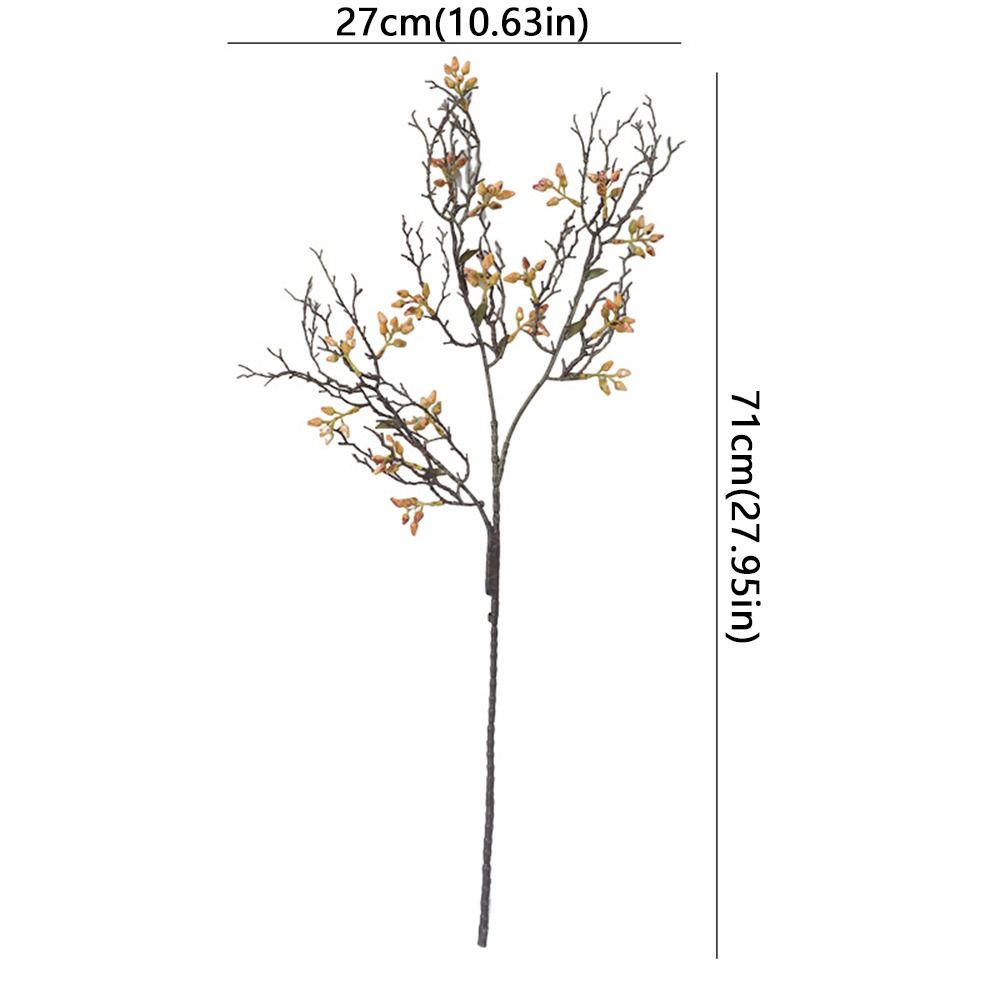 Plastic Artificial Plant Dead Branch Real Touch Handmade Eucalyptus Fruit Branch DIY Lifelike Artificial Greenery