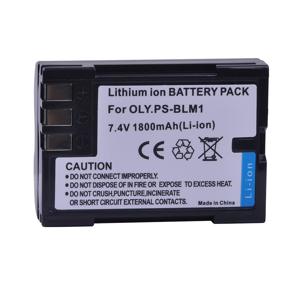 PowerTrust 2Pcs PS-BLM1 BLM1 BLM-1 Battery for Olympus C-5060, C-7070, C-8080, E-1, E-3, E-30, E-520, EVOLT E-300, E-330, E-500,: 1Battery