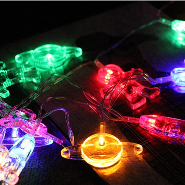 Guirlande lumineuse led astronautes extérieurs vaisseau spatial fusée mars bébé chambre d'enfants fête décoration intérieure espace alimenté par batterie