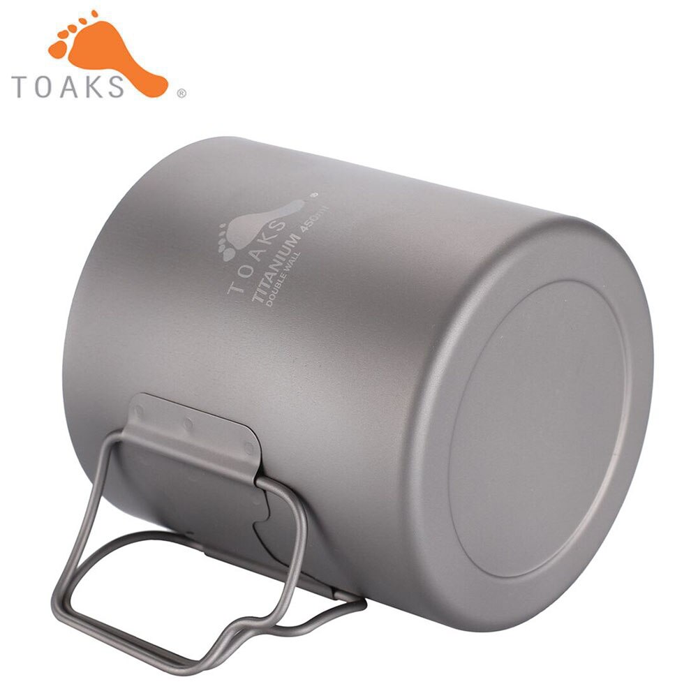 TOAKS Olla de titanio de 1100ML con mango de Bail y tufa de leña