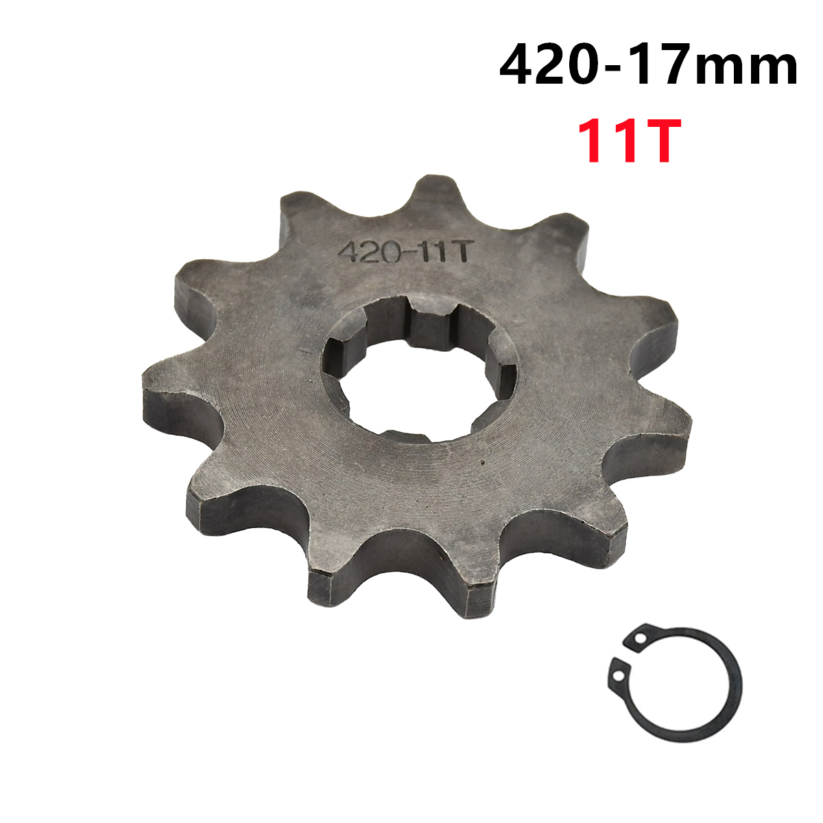 420H Chain 420 17mm 10 -19 Teeth Front Engine Sprockets For Taotao Kayo BSE Xmotos Apollo SSR Monkey Dax 110 125cc Dirt Pit Bike: Dark Grey
