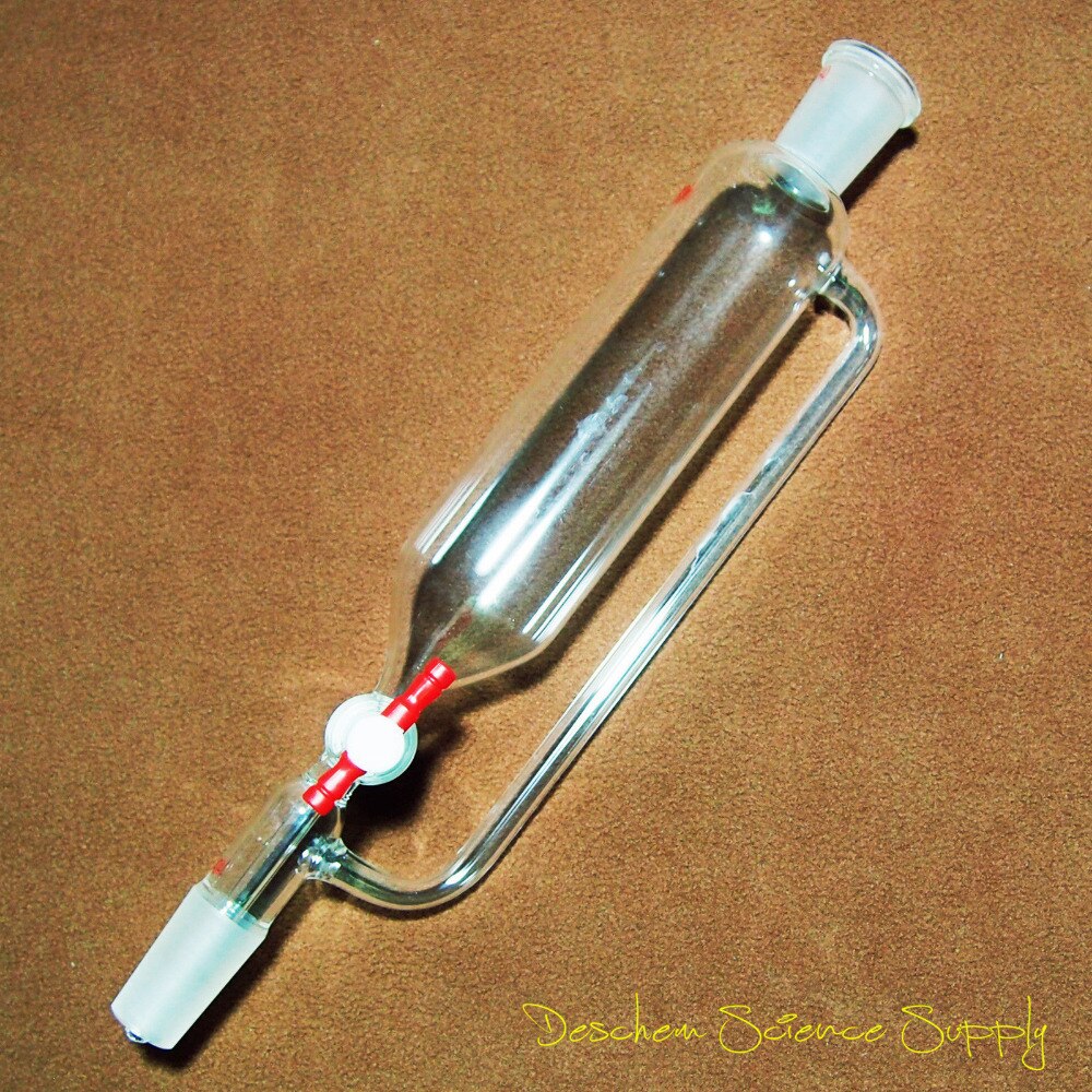 250ml,24/40,Glass Pressure Equalizing Additional Funnel,PTFE Stopcock,Lab Glassware