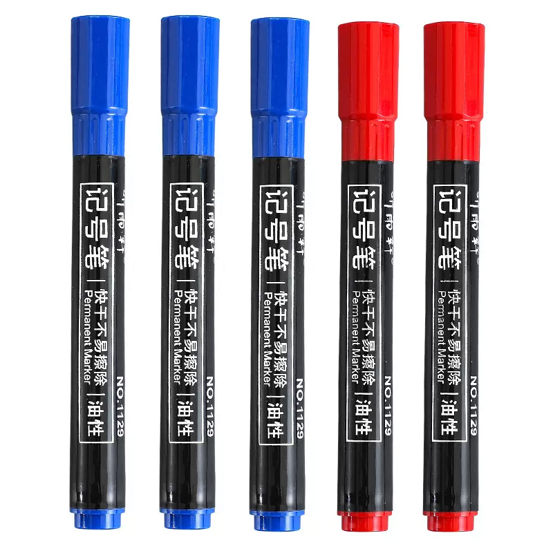 Rotulador negro de punta de Alcohol de 3mm con múltiples superficies para escritura permanente, resistente al agua, para Metal, vidrio, papel de madera, logística: Azul marino