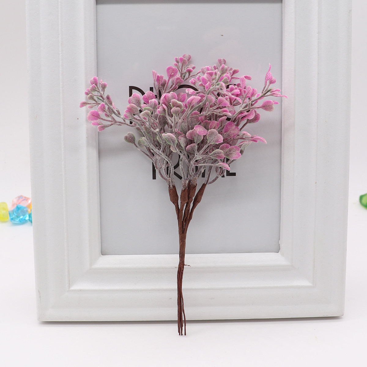 6 stk mini agern blad kunstige blomster plante til hjemmet krans gør det selv scrapbog bryllup juledekoration: 3