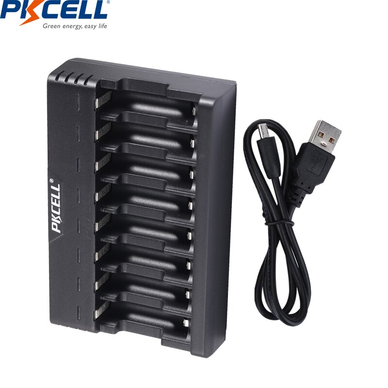 PKCELL Battery Charger for 18650 26650 21700 AA AAA lithium NiMH NICD battery USB AA AAA Charger fast charging: PK-8181