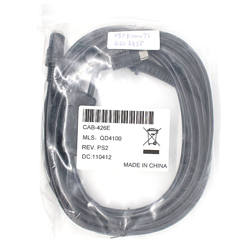 Cable de cuña de teclado PS2, escáner 5m para Datalogic D100, D130, GD4130, GD4400, 2130, lector de escáneres de código de barras,