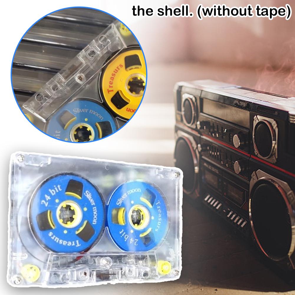 1PC Transparent Standard Blank Cassette Tape, 45 Minutes Empty Magnetic Audio Tape, Fits Tape Players, Solves Lack of Customizab