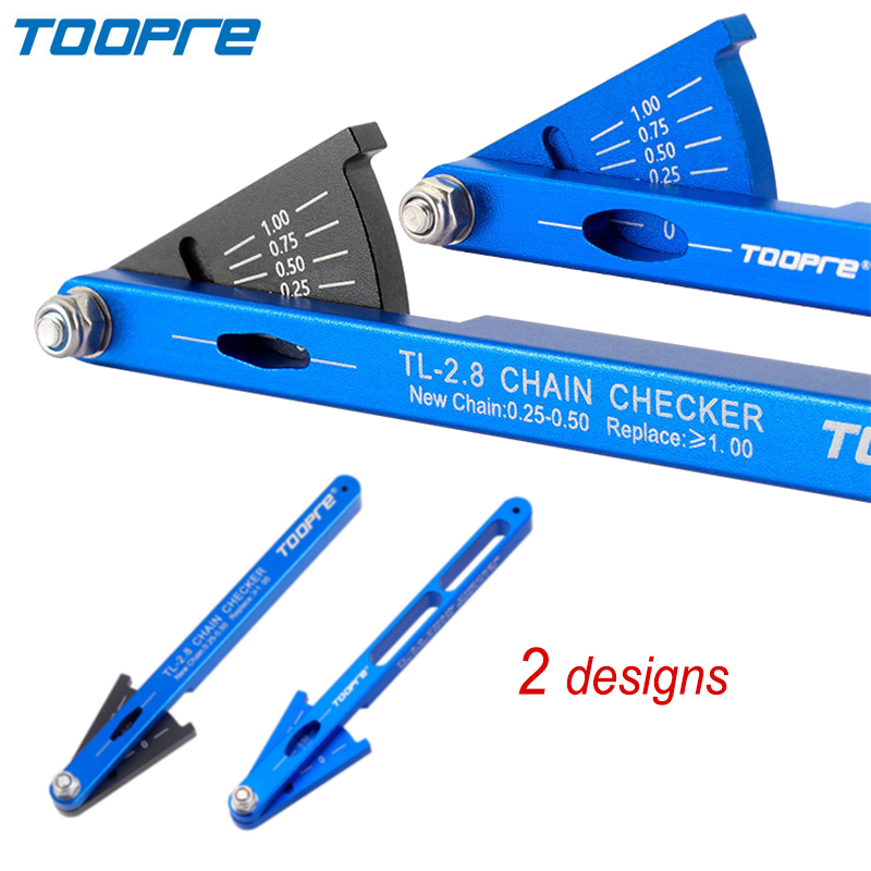 TOOPRE Bicycle Chain Wear Indicator Measurer Aluminum Alloy Chains Gauge Measurement Checker MTB Road Bike Repair Accurate Tool