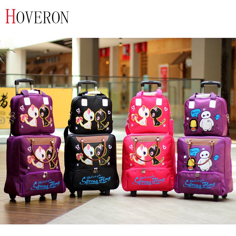 Women Trolley Luggage Rolling Suitcase Travel Hand Tie Rod Suit Casual Rolling Case Travel Bag Wheels Luggage Suitcase