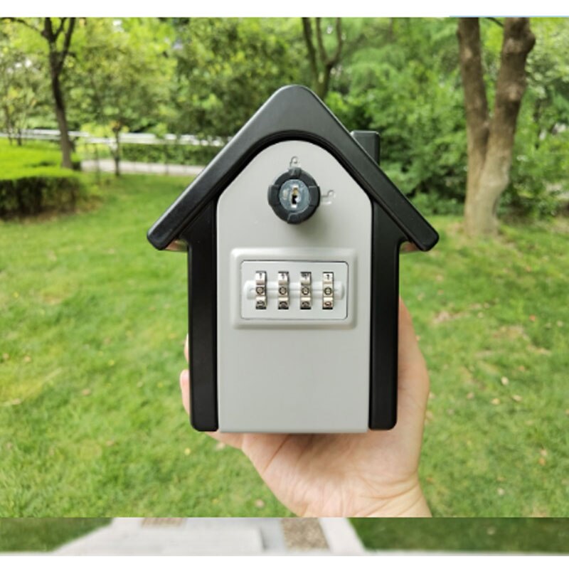 Large Anti-Theft And Anti-Theft Password Key Box Security Lock Metal Storage Box Suitable For Multi-Occupation Key Insurance Box: silver