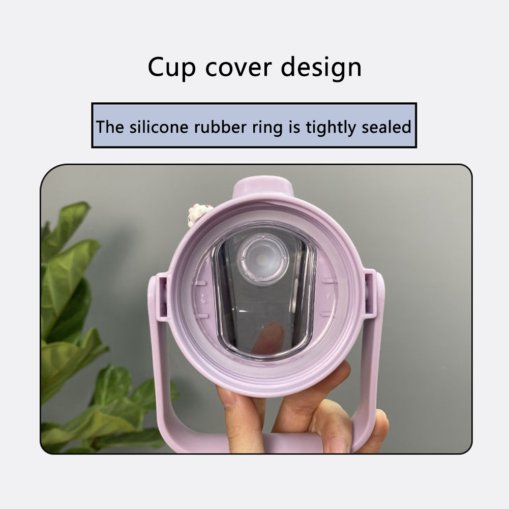 Butelka wody 2L kubek ze słomką sport podróż czas skala butelka zdatność z naklejką odkryty przenośny kubek o dużej pojemności gradient