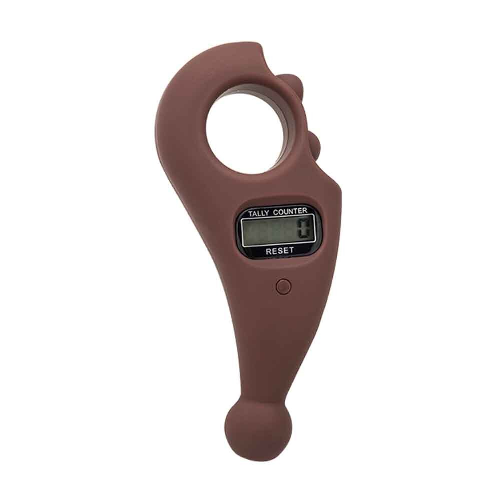 Bouddha perles compteur batterie puissante facile réinitialiser main défilement chapelet décompression jouet ABS Relaxation LCD numérique: Coffee