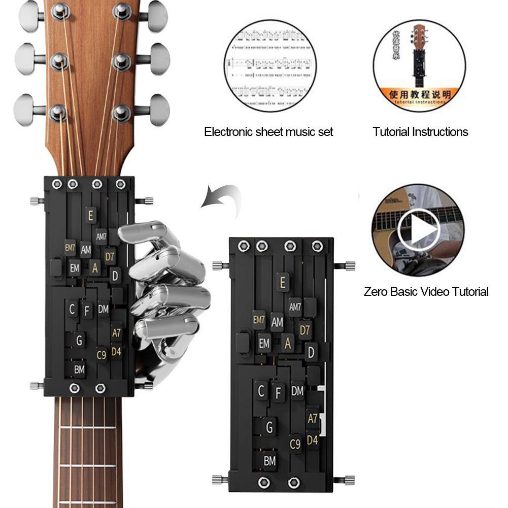 Gitarren-Akkord-Drucker, Gitarren-Akkord-Helfer, Gitarren-Lernwerkzeuge, Gitarren-Hilfe, Akkord-Werkzeug, Gitarrenzubehör für Anfänger