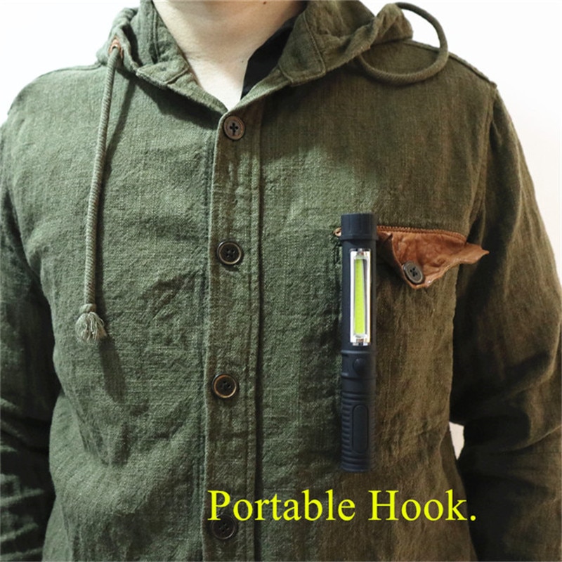 Portable Mini COB + XPE LED Torch Maintenance work Torches Magnet adsorption flashlight