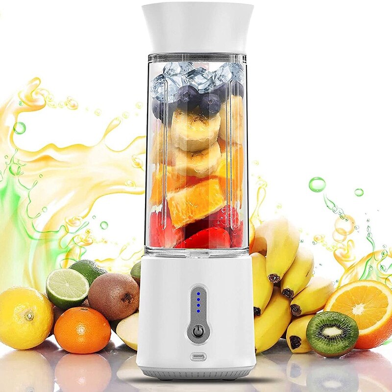 Draagbare Blender, 16.9 Oz Persoonlijke Blender Voor Shakes, Smoothie En Vruchtensap, mini Persoonlijke Grootte Mixer Met Usb