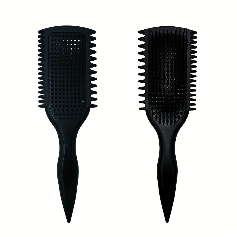 springerige krullende haarstylingkam (1 stuk), huishoudelijke massagehaarborstel, natte en droge stylingkam.: zwart