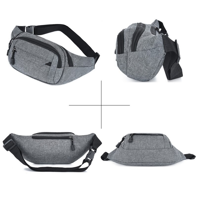 Marsupio da uomo borsa portafoglio da uomo borsa da cintura Casual grande per telefono borsa da donna borsa da viaggio in tela borsa da moto Fanny Banana Hip
