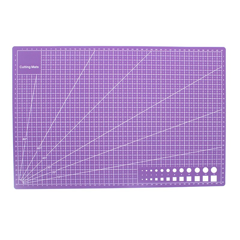 Tapis de découpe Double face 45x30cm, auto-guérison, Durable, antidérapant, pour Scrapbooking, projets d'artisanat de courtepointe AS9: Violet