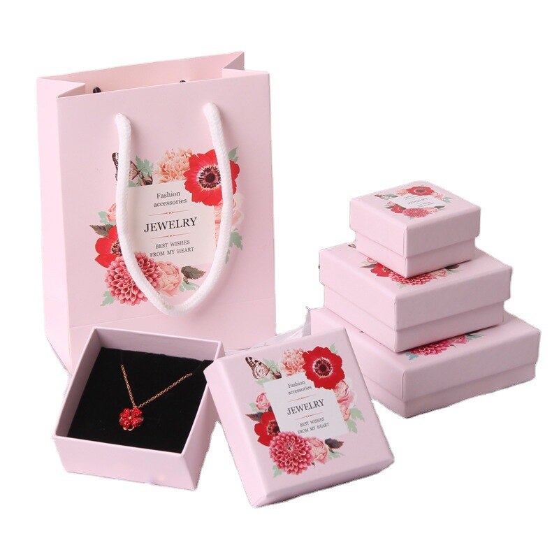 Cajas de cuadradas para joyería, 1 unidad, para pulseras, pendientes, anillo, collar, caja de joyería para mujer, , embalaje