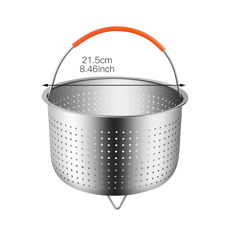 Filbake rustfrit stål luftfritering tilbehør opvaskemaskine sikkert nonstick robust damperkurv belægning højtrykskomfur værktøj: -en