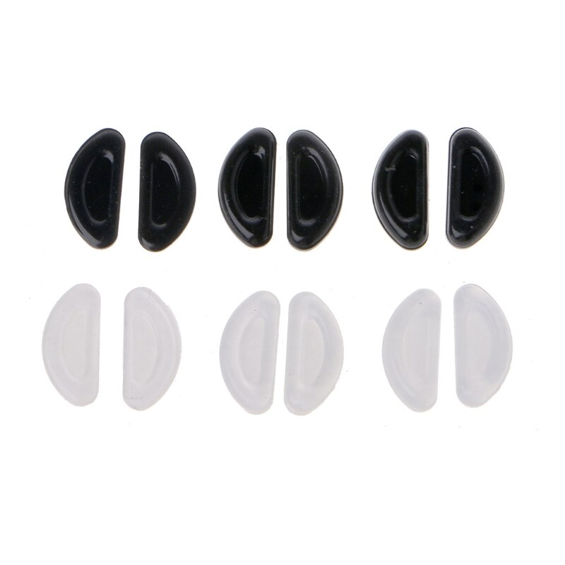 10Pairs Adhesive Eyeglasses Nose Pads D Shape Anti-Slip Soft Silicone Nose Pads 94PA
