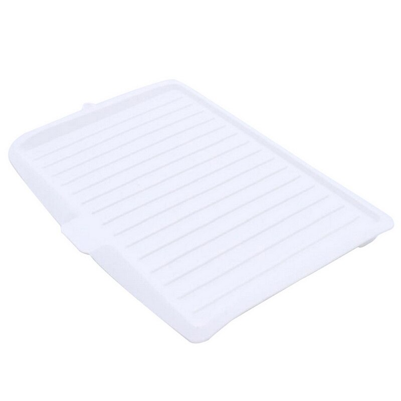 Drainer Rack Kitchen Silicone Dish Drainer Tray Large Sink Drying Rack Worktop Organizer Drying Rack For Dishes Tableware: A white