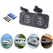 Dustproof USB Socket Waterproof Covers Double USB Motorhome Caravan 12V-24V Durable