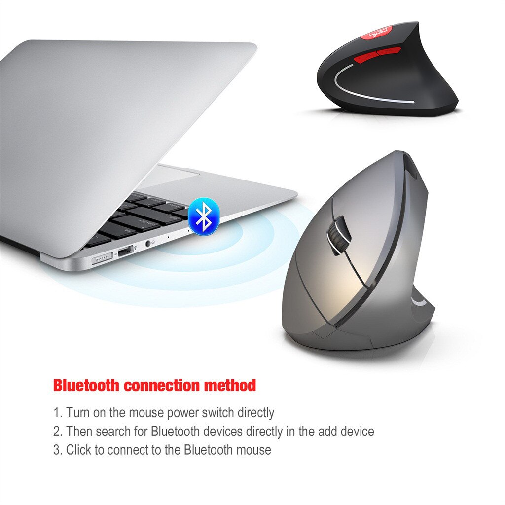 Bluetooth 3.0 kabellose maus, vertikale computermaus, ergonomische gaming-maus mit 2400 dpi, optische maus, gaming-maus für pc und laptop, spiele