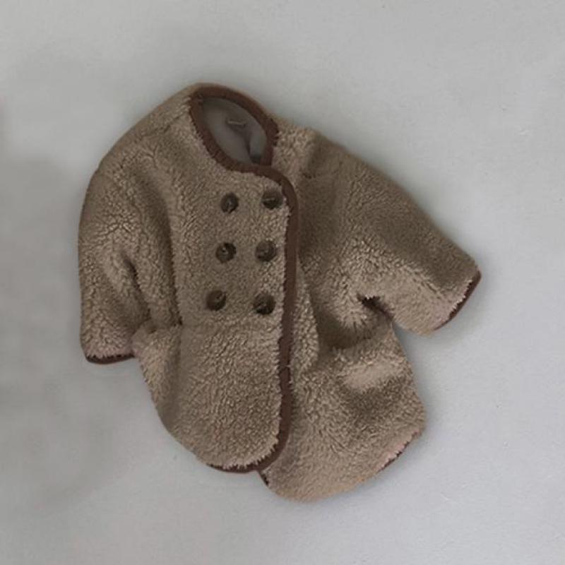 Baby Jongens En Meisjes Solid Colour Katoenen Kleding Peuter Kids Lange Mouw Warme Jas Herfst Winter Thicked Uitloper