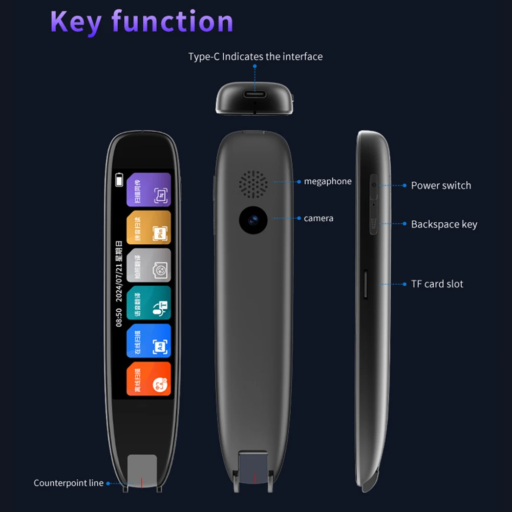 S65Profi Wörterbuch Übersetzung Kuli Scan Leser Gerät Text scannen lesen Übersetzer WiFi/BT Verbindung Online Foto Übersetzen