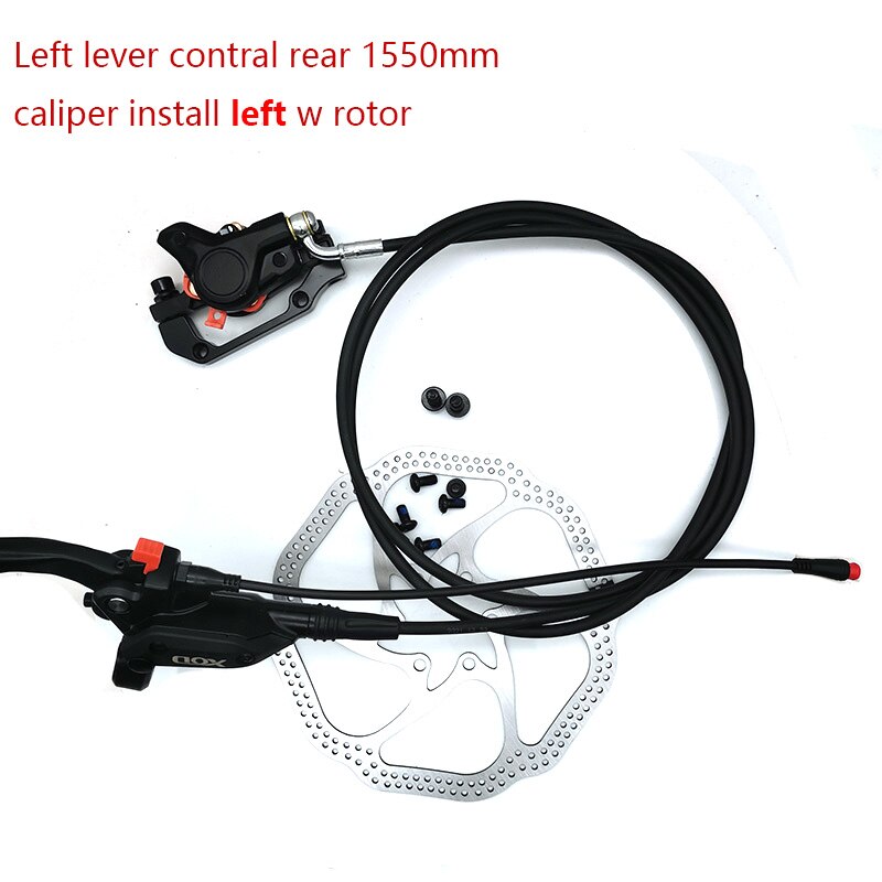 E-Bike Scooter Hydraulic Disc brake Set Electric bike Ebike 2pin plug cut power off Bicycle oil Brakes left right front rear: LR-W