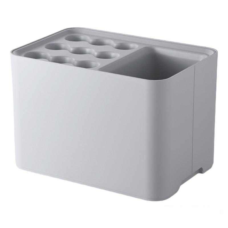 Porte-parapluie autoportant à 15 grilles avec bac d&#39;égouttage, panier de rangement pour l&#39;intérieur, permettant de gagner de l&#39;espace, pour l&#39;entrée du bureau et de la maison: Grey