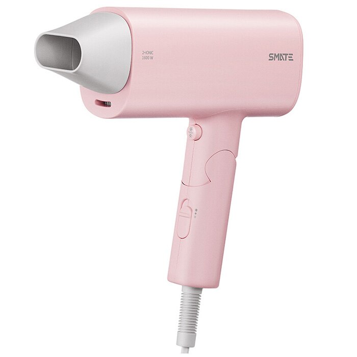 Xiaomi Youpin Smate Föhn Home Reizen High Power/Vouwen/Negatieve Ion/Koud Haardroger Kappers Gereedschap 1600W 220V: Pig Pink / UK