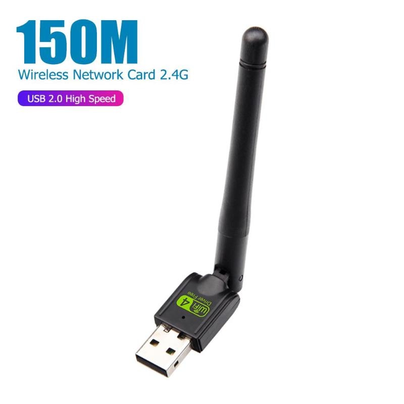 2.4g netwerkkaart lan usb wifi-adapter 150 mbps 5 dbi wifi-dongle ethernetontvanger met antenne gratis driver geschikt voor desktop-pc