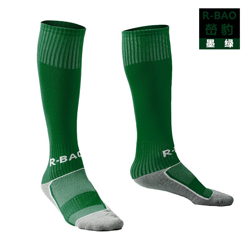 1pair Youth Child 35cm High Tube Socks Athletic Football Bassball Size UK 33-38 Socks Leg Protect Knee-High Socks: Blackish Green